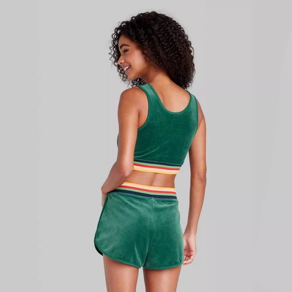 Green Wild Fable Velour Set - Picture 3 of 6